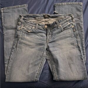 Tuesday slim boot silver jeans size 33/33